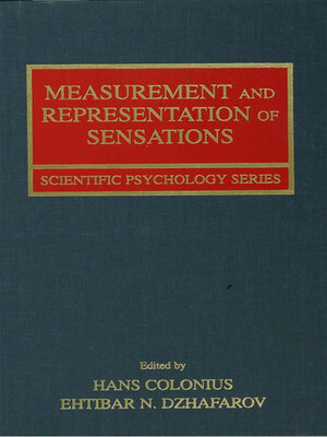 cover image of Measurement and Representation of Sensations